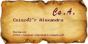 Csiszár Alexandra névjegykártya