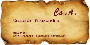 Csiszár Alexandra névjegykártya